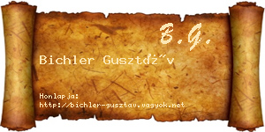 Bichler Gusztáv névjegykártya